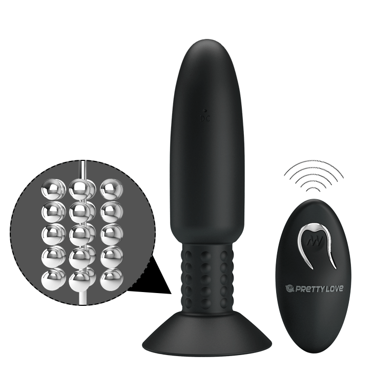Beaded For Extra Pleasure - Pretty Love Remote Control Vibrating Butt Plug - Prostate Stimulaiton