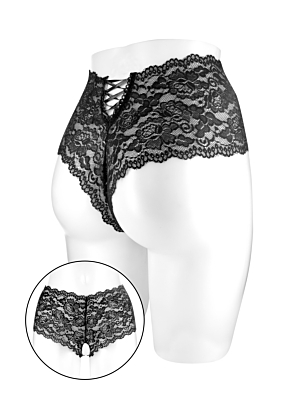  JULIA OPEN BLACK SHORTS ONE SIZE