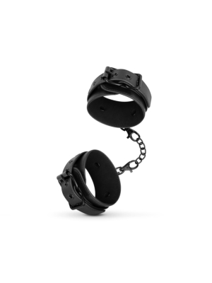 Faux Leather Handcuffs - Black