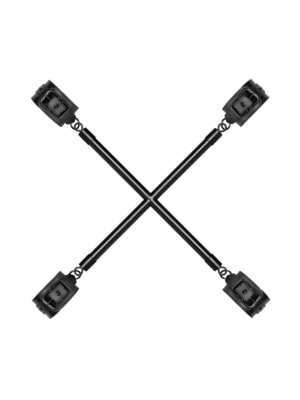 Hog Tie Cross Bar With Cuffs - Black