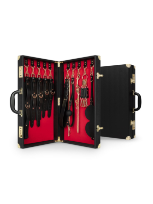 Bedroom Fantasies - Bondage Suitcase Real Cow Leather Black