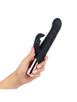 Rosy Gold - Rabbit Vibrator with thrusting function - Black