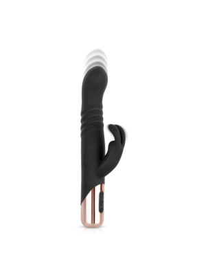 Rosy Gold - Rabbit Vibrator with thrusting function - Black