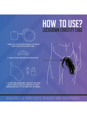 Lockdown Chastity Cage Clear - Large