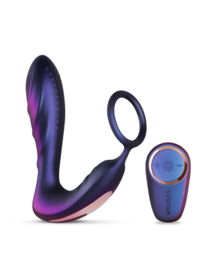Hueman Black Hole Vibrating Cockring + Plug 11 x 3.3cm - image 1