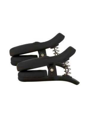 Vibrating Nipple Clamps Black - Bedroom Fantasies