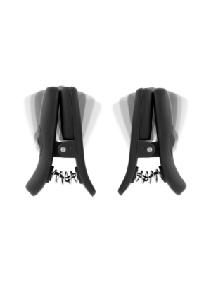 Bedroom Fantasy - Wireless Vibrating Nipple Clamps — two black clamps, front view
