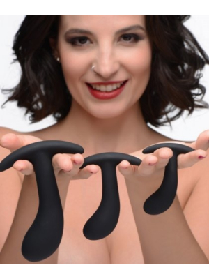 XR - Dark Delights 3 Piece Curved Anal Trainer Set - Black