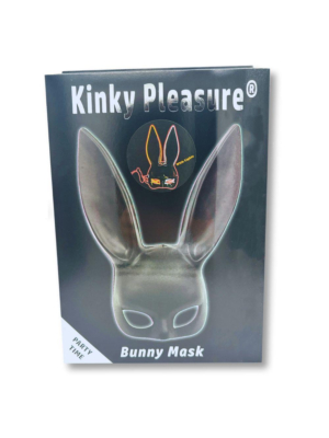 Kinky Pleasure Bunny Mask Deluxe with LED Lights – Black
