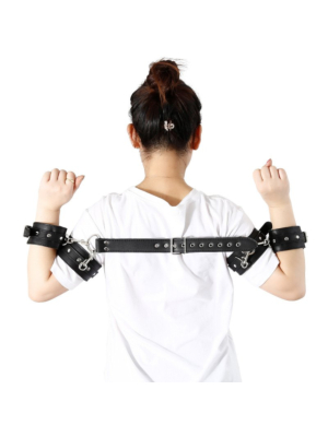 Bondage Back Bicep Cuff - Black