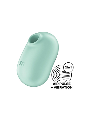 SATISFYER PRO TO GO 2 DOUBLE AIR PULSE STIMULATOR & VIBRATOR - BEIGE