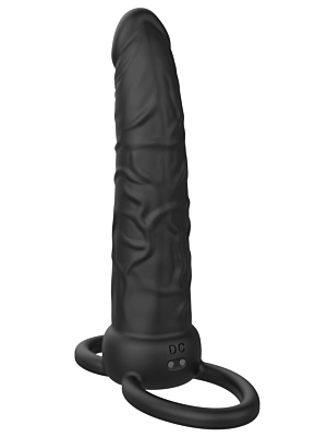 Hidden Desire Vibrating Double Trouble Anal Penetrator - Black