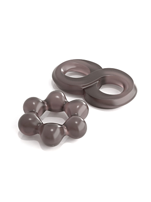 Pipedream Classix Back To The Basics Performance Cock Ring Set Smoke