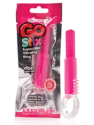 GO Stix Super-Slim Vibrating Ring - Strawberry