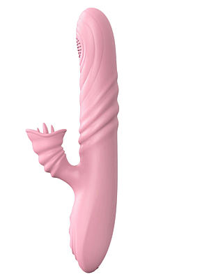 Vibrator-Angelia, USB 3 functions of thrusting / 20 vibrations Flesh