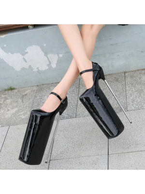 Women's High Heels 30 cm Extreme High Heels Platform Boots Stiletto Black