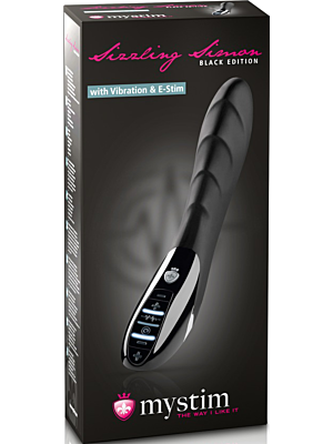 E-Stim Vibrator - Mystim Sizzling Simon Black