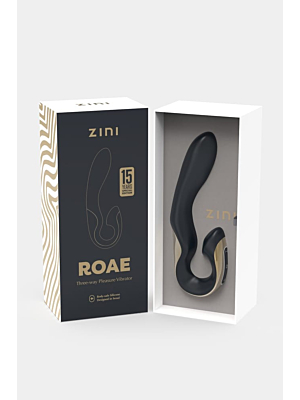 Zini Roae SE Three-way Pleasure Vibrator Black Gold