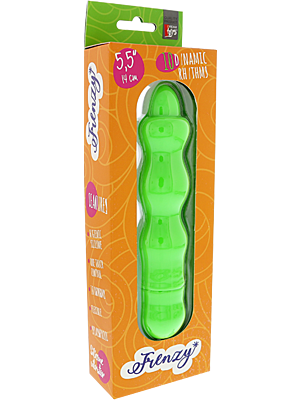 Frenzy Silicone Vibrator with 10 Dynamic Rhythms (Green) - Dream Toys