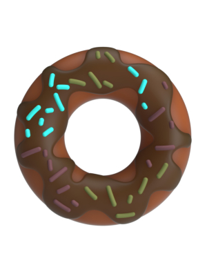 Pretty Love Choco Super Donut Silicone Cock Ring – primary product view