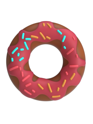 Pretty Love Berry Super Donut Silicone Cock Ring – primary product view