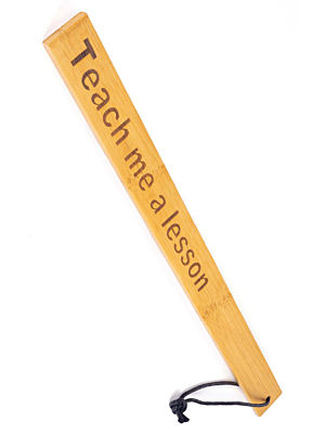Teach me a Lesson 40cm Bamboo BDSM Punishment Paddle