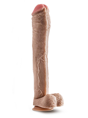 DR. SKIN MR. ED 13 INCH DILDO WITH BALLS BEIGE