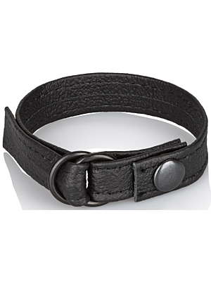 CalExotics Leather Cinch Adjustable Cock Ring – Black