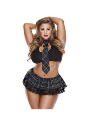 Sexy Student Uniform Green