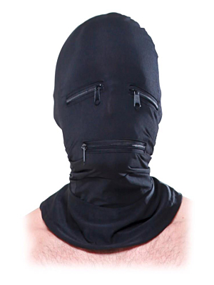 Fetish Fantasy Series Zipper Face Hood – Black