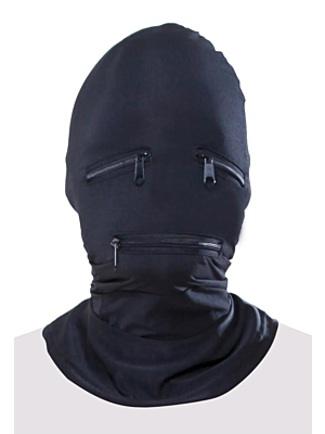 Fetish Fantasy Series Zipper Face Hood – Black