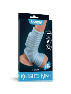 Vibrating Wave Knights Ring with Scrotum Sleeve
