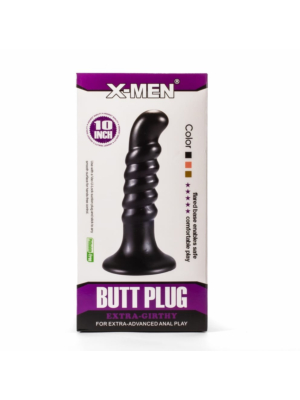 X-Men 10" Extra Girthy Butt Plug Black IV