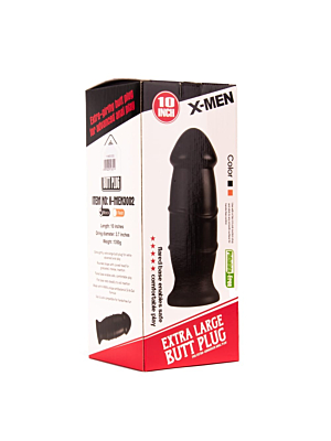 X-MEN 10 inch Butt Plug Black
