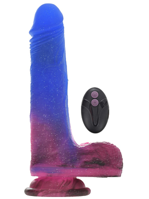 Realistic Galaxy Dildo Vibration &amp; Rotation Liquid Silicon 19cm