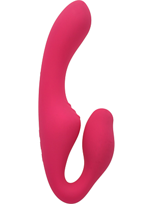 Women Strapless Strap On Kiki 10 Vibration Modes Silicon USB Pink