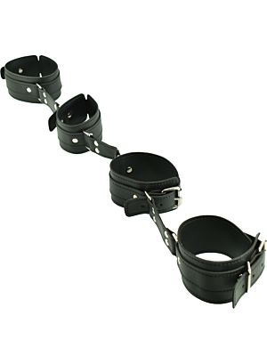 Hand And Foot BDSM Cuffs - Black