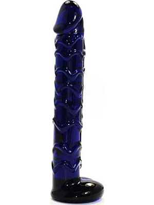 Glass Dildo Oh Long Johnson Blue 19 cm