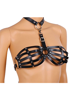 Harness Bra Cage Piele