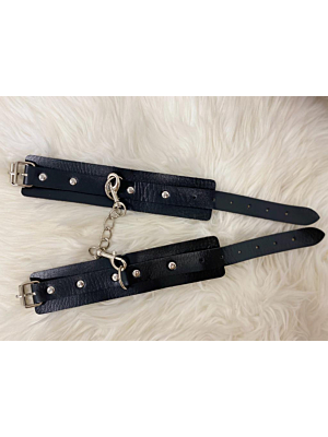 Naughty Leather Chain Handcuffs