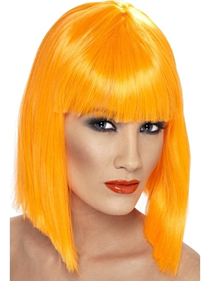 Neon Orange Glam Wig