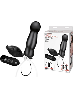 LUX FETISH 4,5” Inflatable Vibrating  Butt Plug