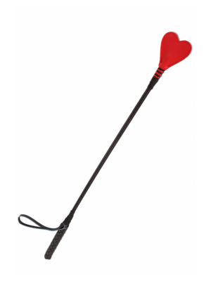 Fancy Red Heart Riding Crop