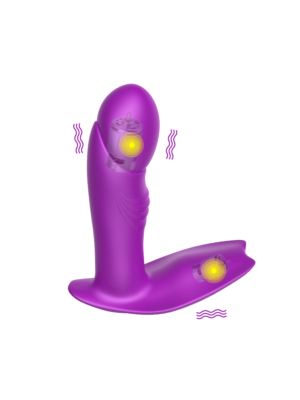 Thrusting Silicone Panty Vibrator USB 7 Function / Heating / Impact function