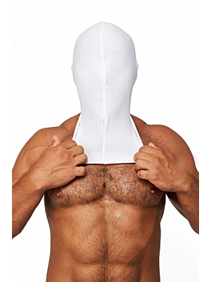 Mister B Lycra Hood No Holes White
