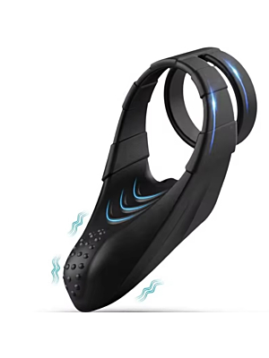 Maxton Penis Ring 10 Vibration Modes Silicone USB Black Guilty Toys Mighty Warrior