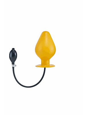Inflatable Vortex Anal Plug - Yellow XL
