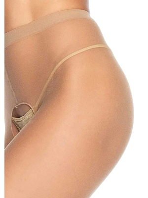 Leg Avenue - Sheer Crotchless Pantyhose