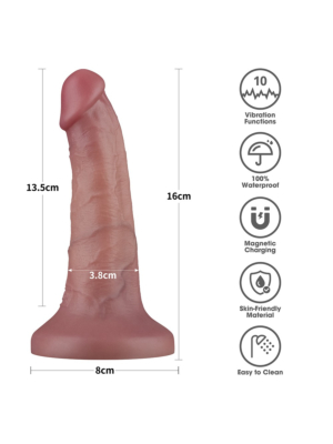 Lovetoy 6'' Vibrating Dual Density Power Cock