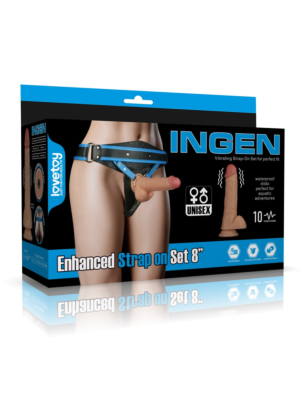 Vibrating Enhanced Strap on Set 8'' L/XL/2XL